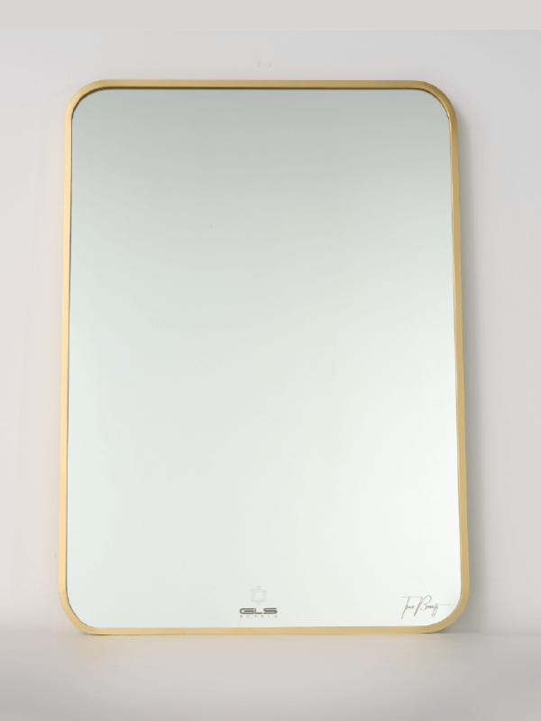 Gương GLS Chữ Nhật (portrait) Viền Nhôm Màu Vàng Gold GLS-F12R30