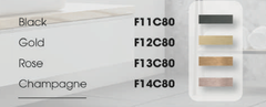Gương GLS Tròn Viền Nhôm Màu Vàng Gold GLS-F12C80