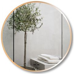 Gương GLS Tròn Viền Nhôm Màu Vàng Rose GLS-F13C80