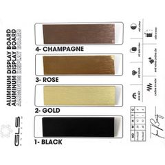 Gương GLS Chữ Nhật (landscape) Viền Nhôm Màu Vàng Gold GLS-F12R30
