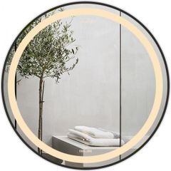Gương GLS Led Tròn Viền Nhôm Đen GLS-Q21C85