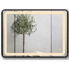 Gương GLS Led Chữ Nhật (landscape) Viền Nhôm Đen GLS-Q21R65