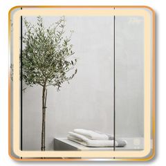 Gương GLS Led Hình Vuông Viền Nhôm Vàng Rose  GLS-Q23S25