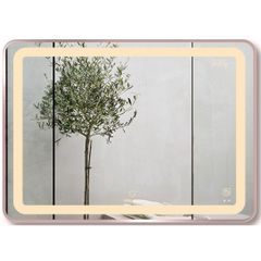 Gương GLS Led Chữ Nhật (landscape) Viền Nhôm Champagne GLS-Q24R65