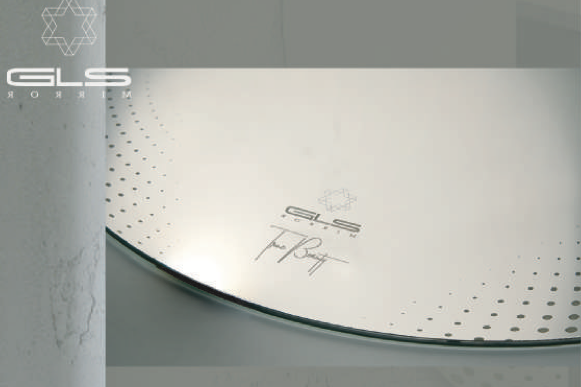 Gương GLS Tròn Khắc Hoa Văn GLS-S00C83