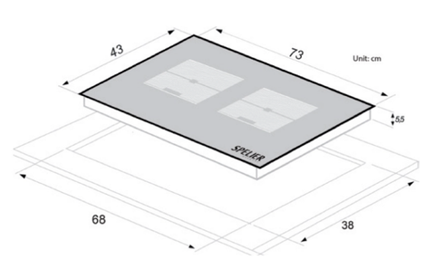 Bếp Từ SPELIER Đôi SPM T75K PLUS
