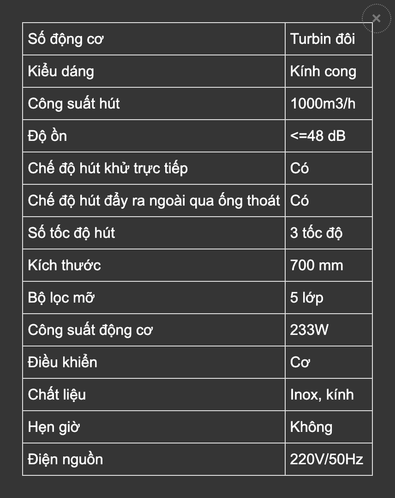 Máy Hút Mùi Bếp Việt - Dann DA70XS