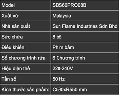 Máy Rửa Bát Bếp Việt - Dann SDS66PRO08B