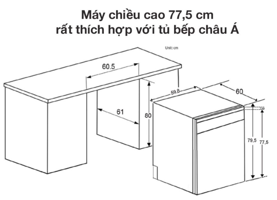 Máy Rửa Bát SPELIER SP 14 DW-775B