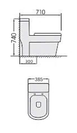 Bồn Cầu Vincy Liền Khối Cao Cấp - V993