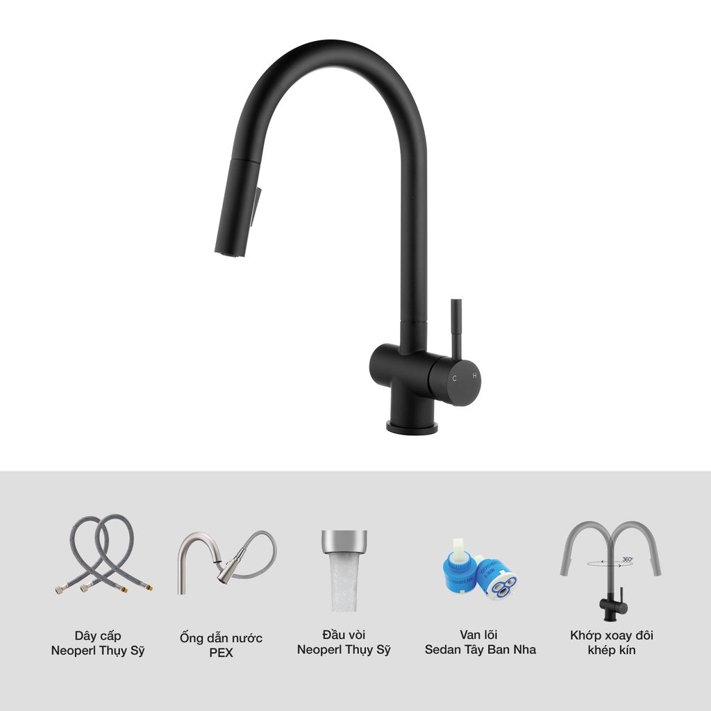 Vòi Rửa Chén Kluger KLF0008B