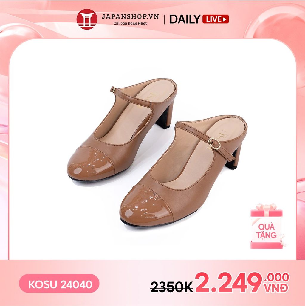 Giày mule Mary Jane 7cm Kosu K-24040