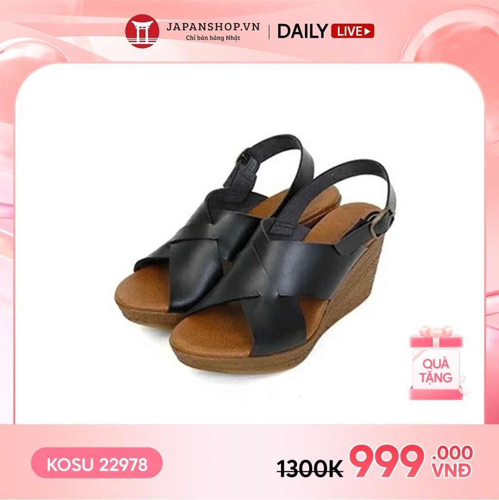 Sandal nữ đế xuồng 8cm Kosu K-22978