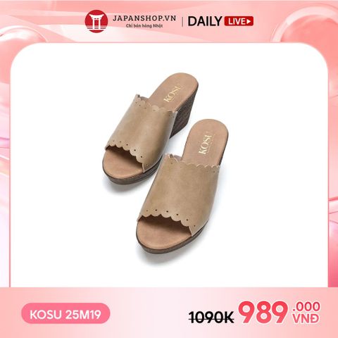 Dép đế xuồng viền hoa 8cm Kosu K-25M19