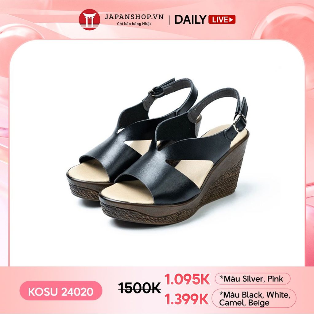 Sandal đế xuồng 9cm Kosu K-24020