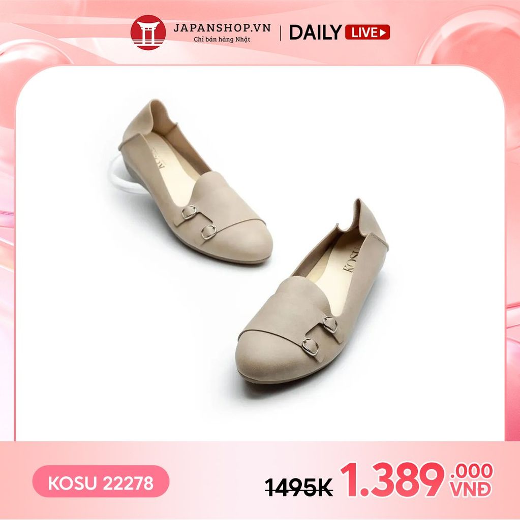 Giày da nữ 2,5cm Loafer Kosu KS-22278