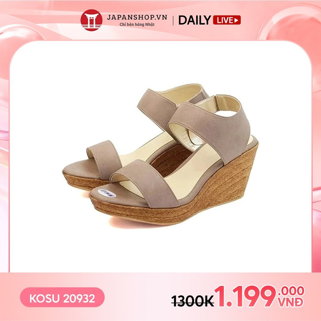 Sandal nữ đế xuồng 8cm Kosu K-20932