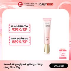 Kem dưỡng ngày nâng tông, chống nắng Elixir 35g