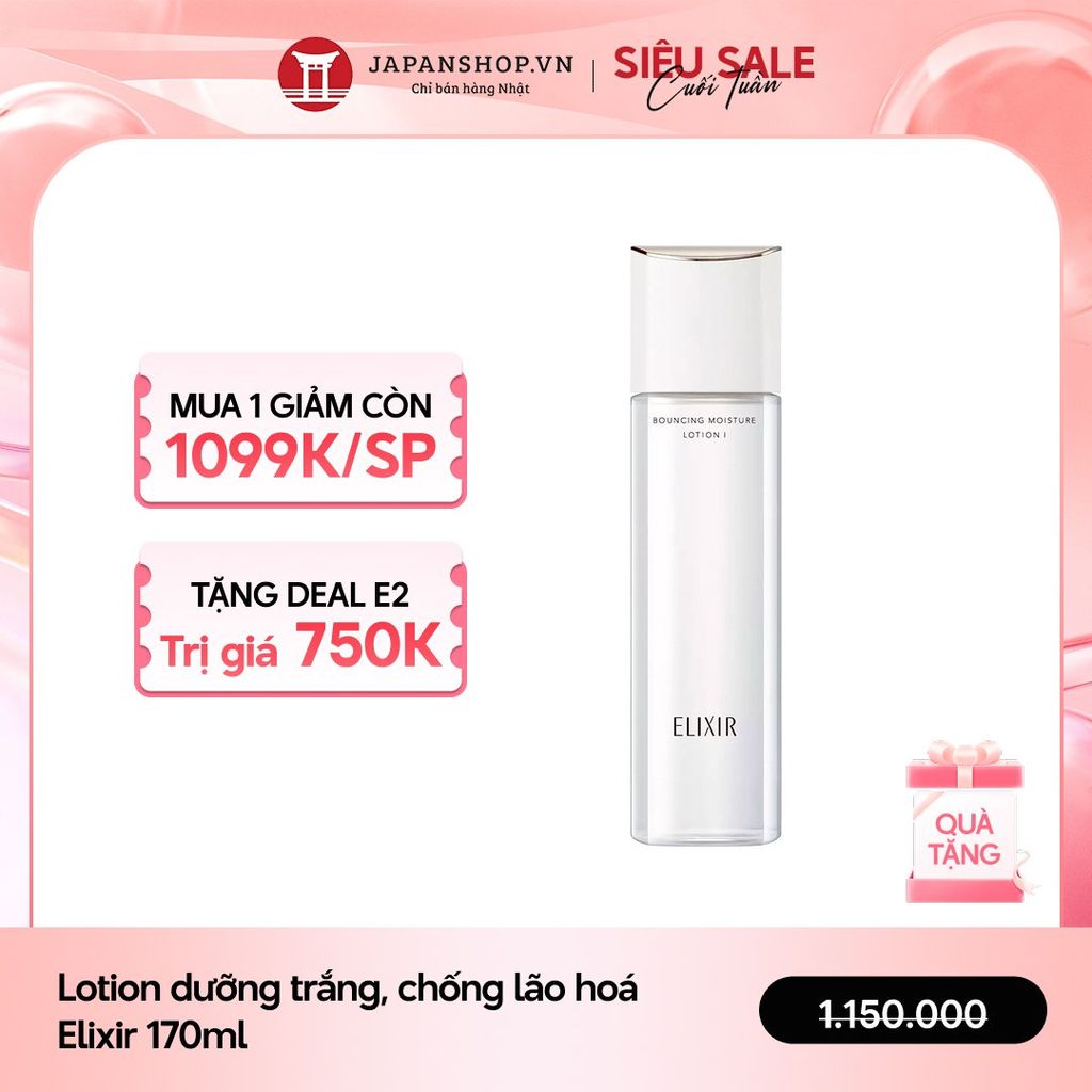 Lotion dưỡng trắng, chống lão hoá Elixir 170ml