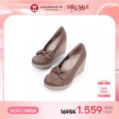 Giày da đính nơ 7cm Kosu K-24M26