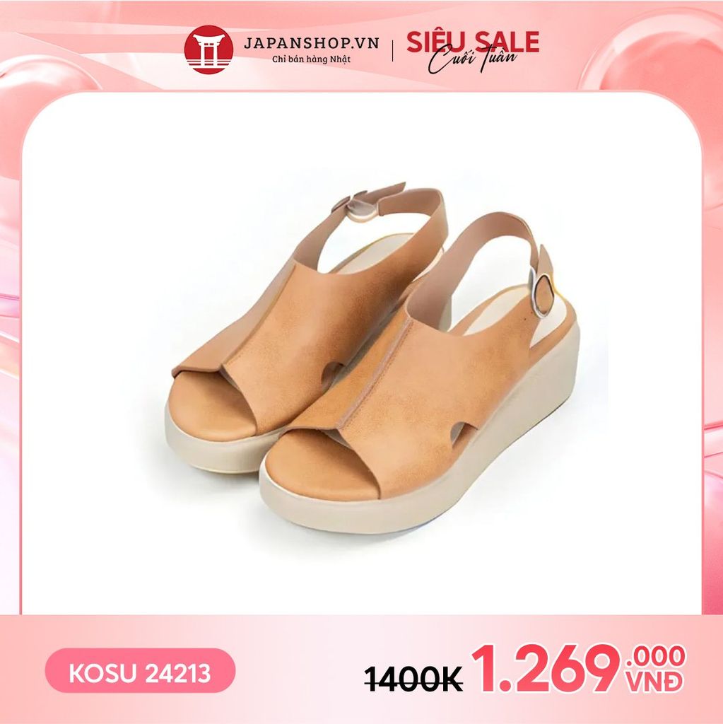 Sandal đế xuồng 5,5cm Cushii Kosu K-24213