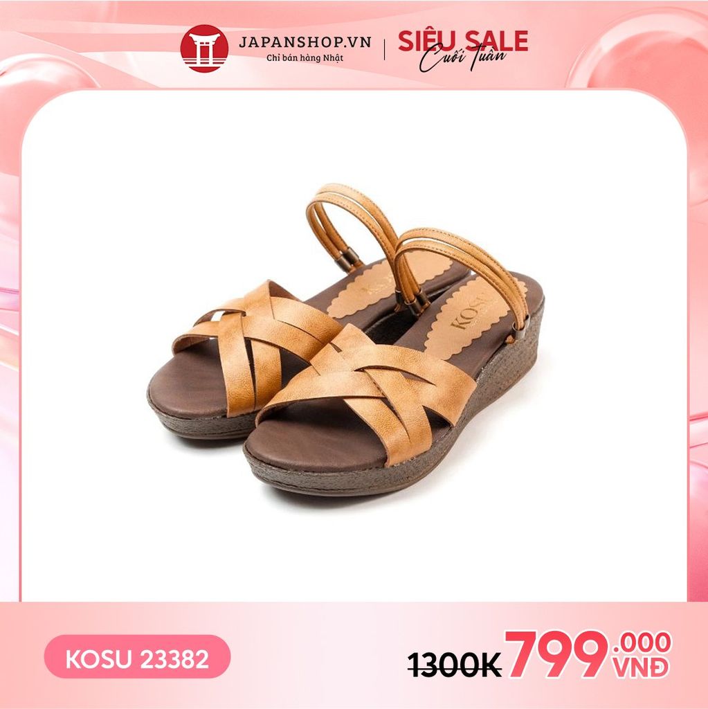 Sandal đế xuồng 2 Way 5cm Kosu KS-23382