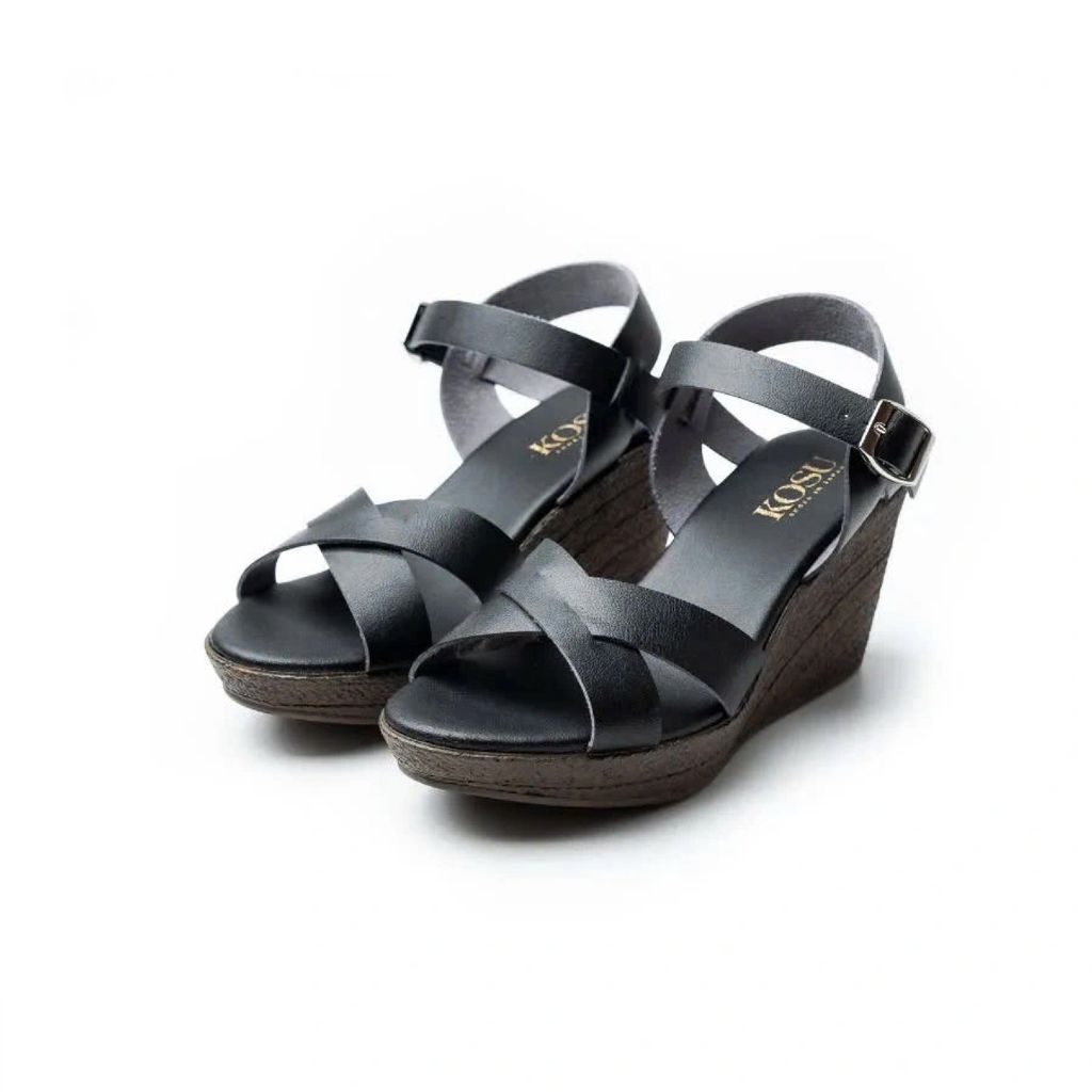Sandal đế xuồng 8cm Ankle Strap Kosu K-23004