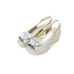 Sandal đế xuồng 7,5cm hoa cúc Kosu K-24012