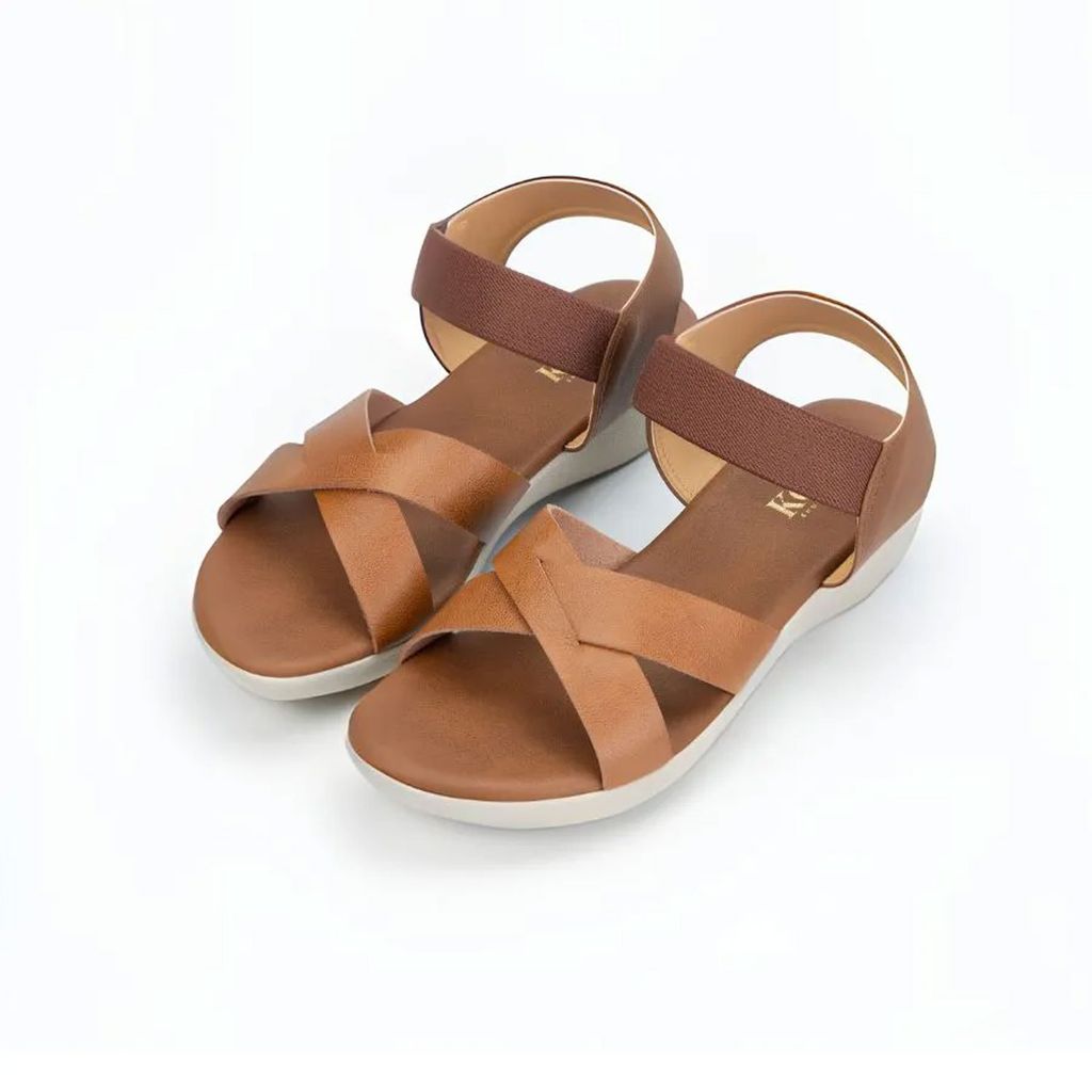 Sandal nữ đế xuồng quai chéo 4cm Kosu K-23363