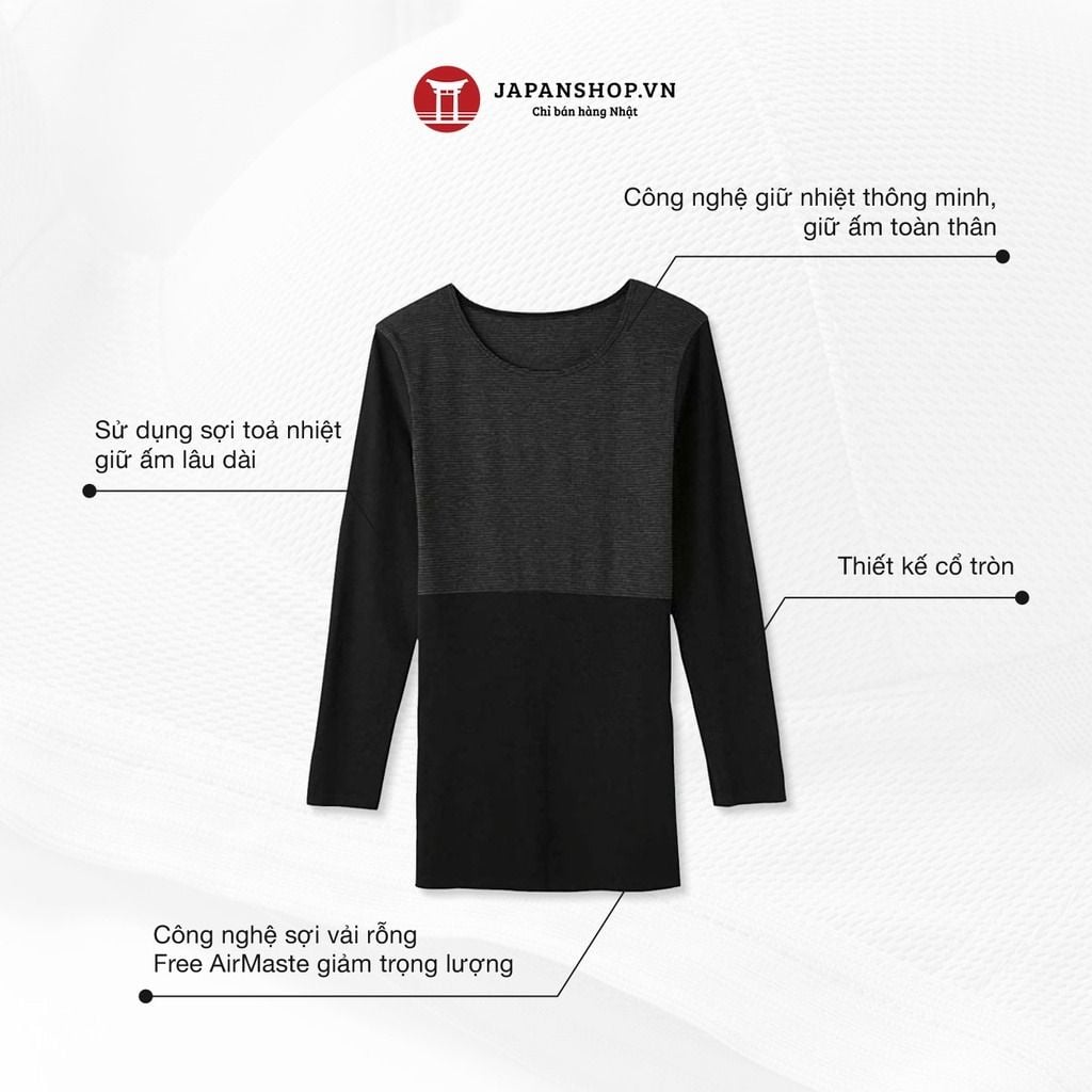 Áo giữ nhiệt nữ Gunze MH9447 - 1800