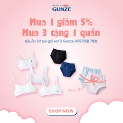 Áo lót bé gái Pied Clair Gunze 980