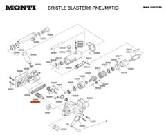 Trục ra máy Bristle Blaster khí nén, 30596