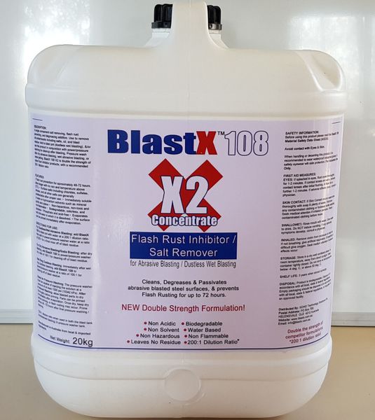 BlastX 108 x2  Flash Rust Inhibitor & Salt Remover, Chất ức chế rỉ sét cấp tính và tẩy muối trong bắn cát