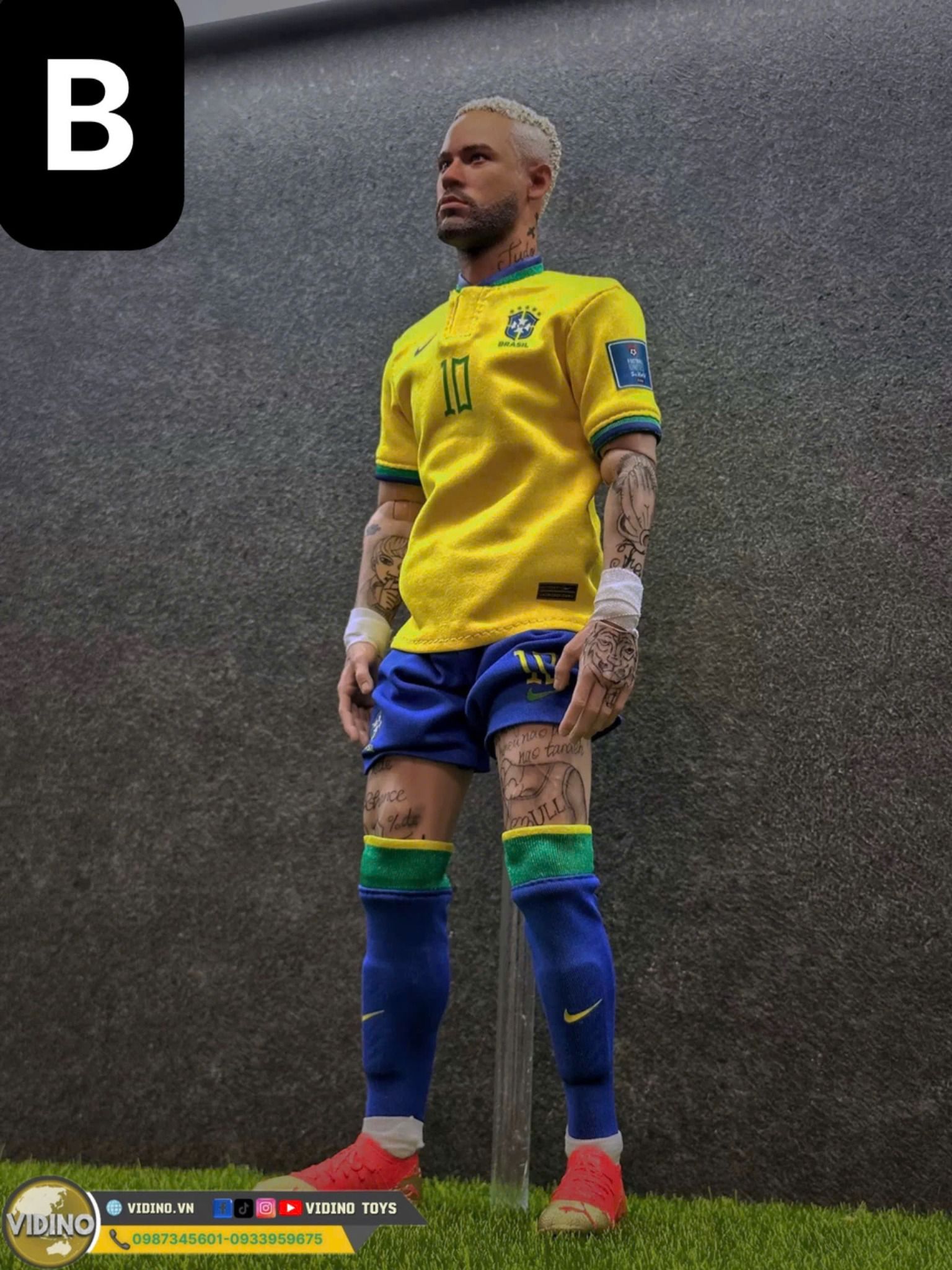  Mô hình cầu thủ bóng đá Neymar Brazil,CLB, tỷ lệ 1/6 ( Part 1). 