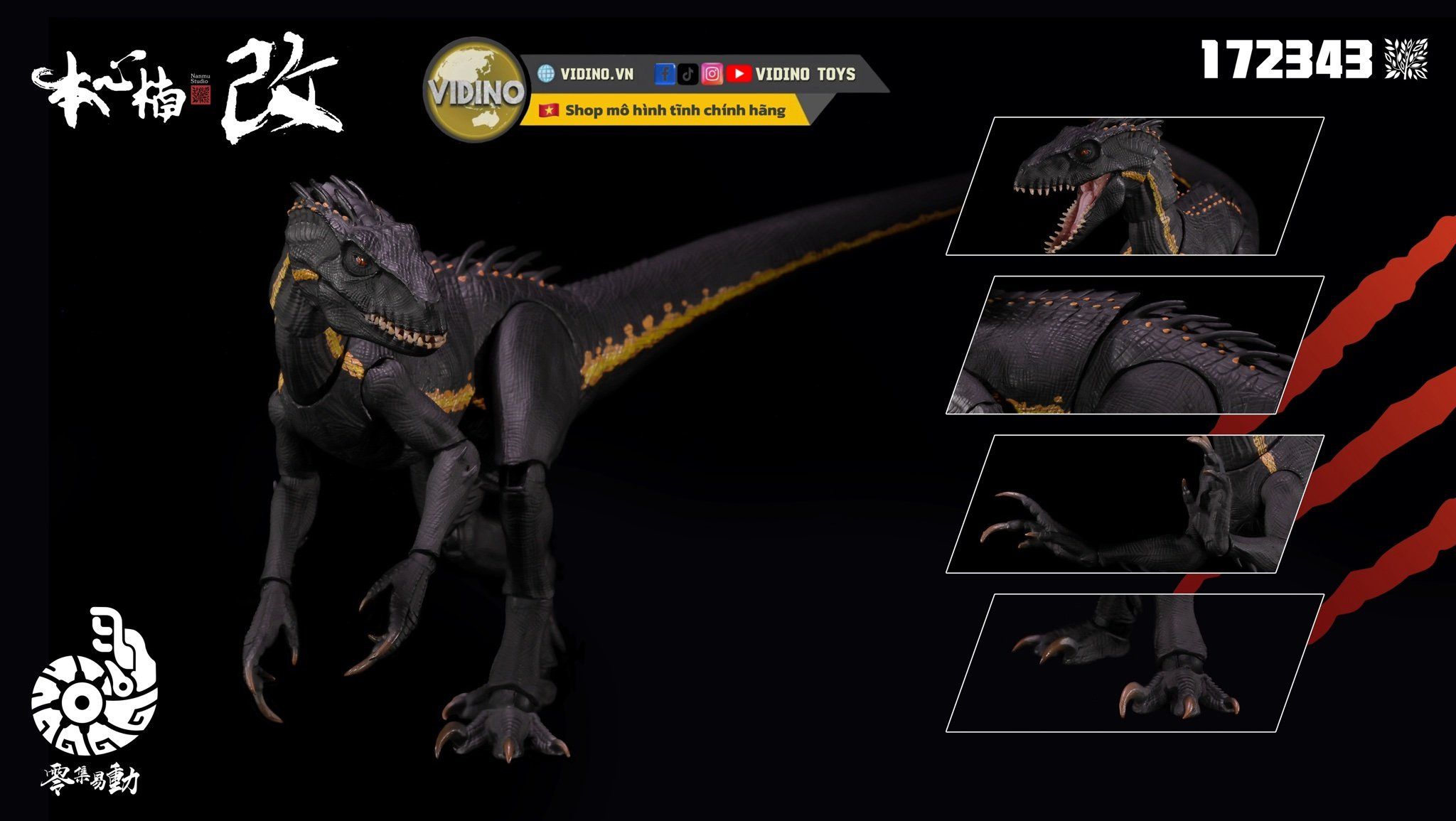  Mô hình khủng long indoraptor Nanmu benxin studio. 