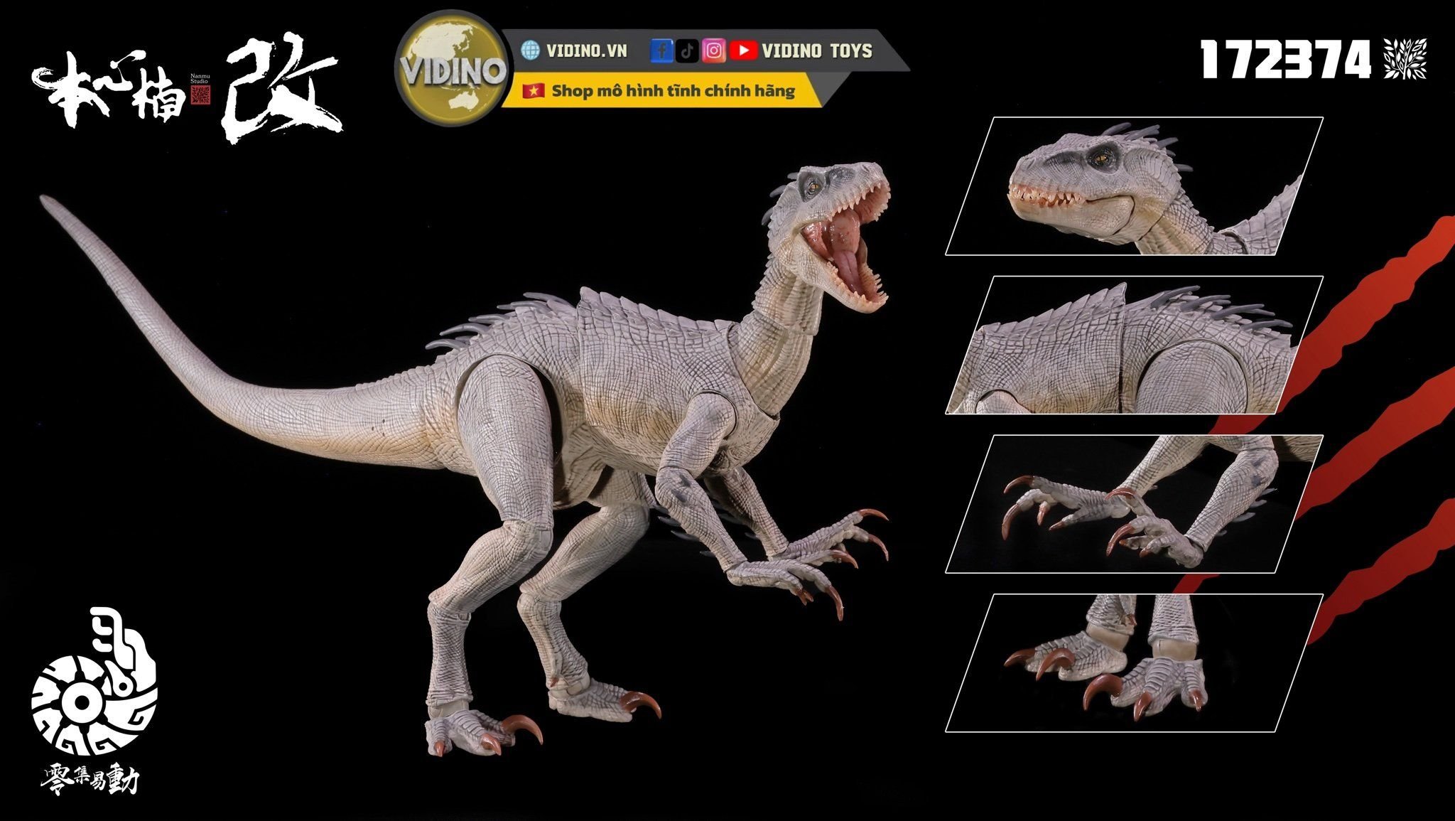  Mô hình khủng long indoraptor Nanmu benxin studio. 