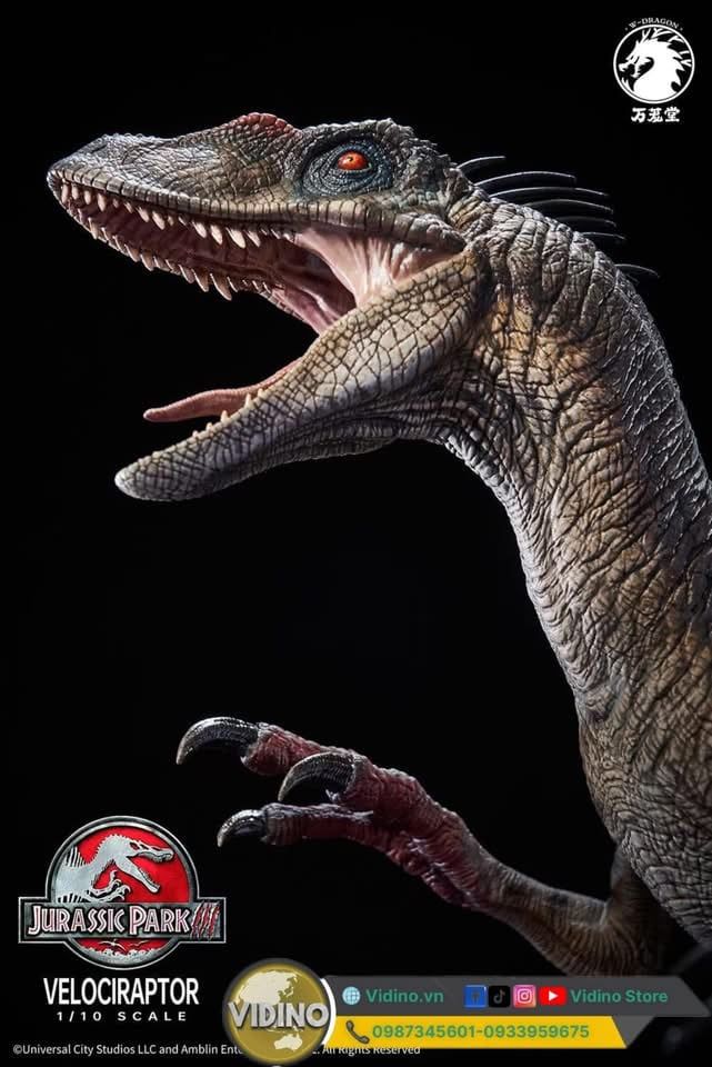  Mô hình Velociraptor bản quyền jurassic park 3 wdragon studio 