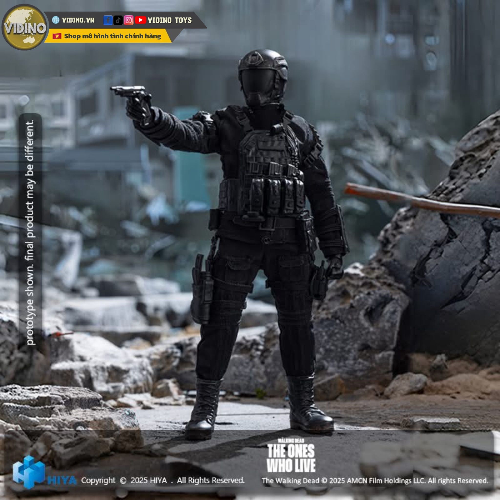  Action Figure Rick Walking Dead Hiyatoys Scale 1/12. 
