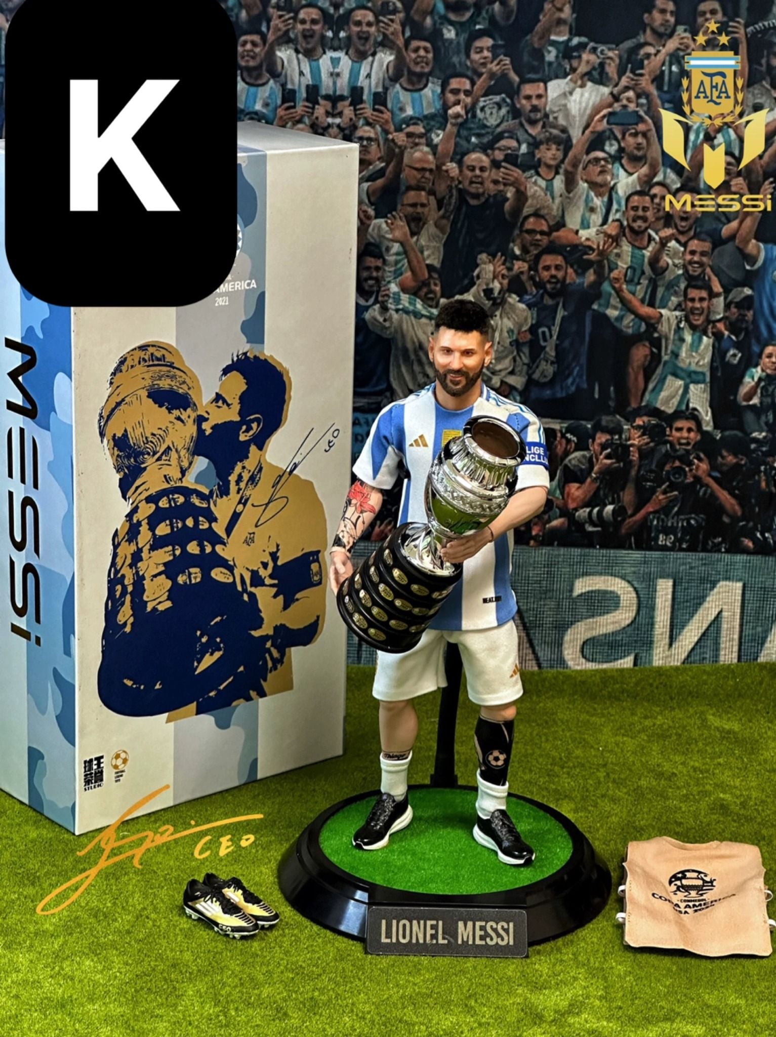  Mô hình cầu thủ bóng đá Messi Argentina tỷ lệ 1/6 ( Part 1). 