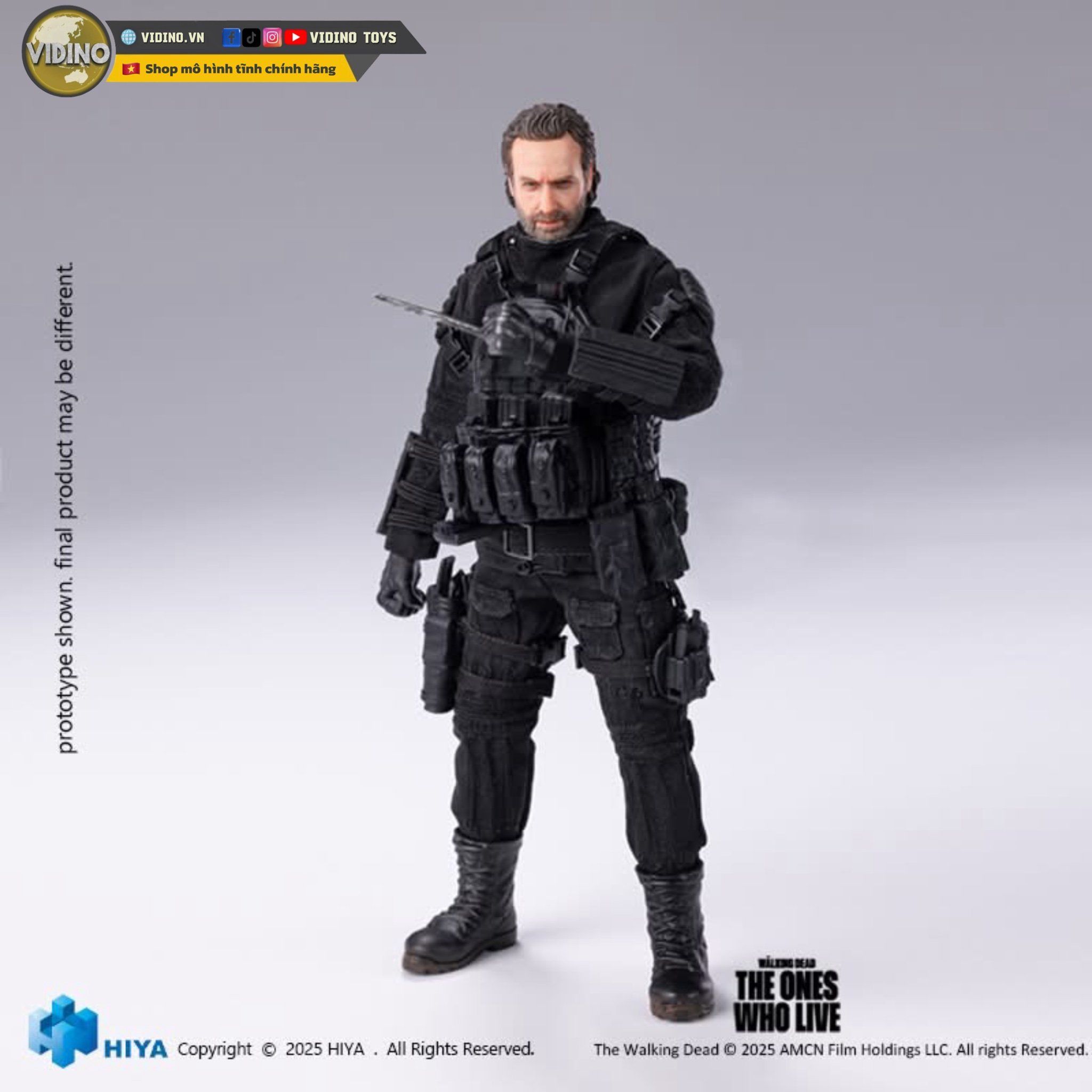  Action Figure Rick Walking Dead Hiyatoys Scale 1/12. 