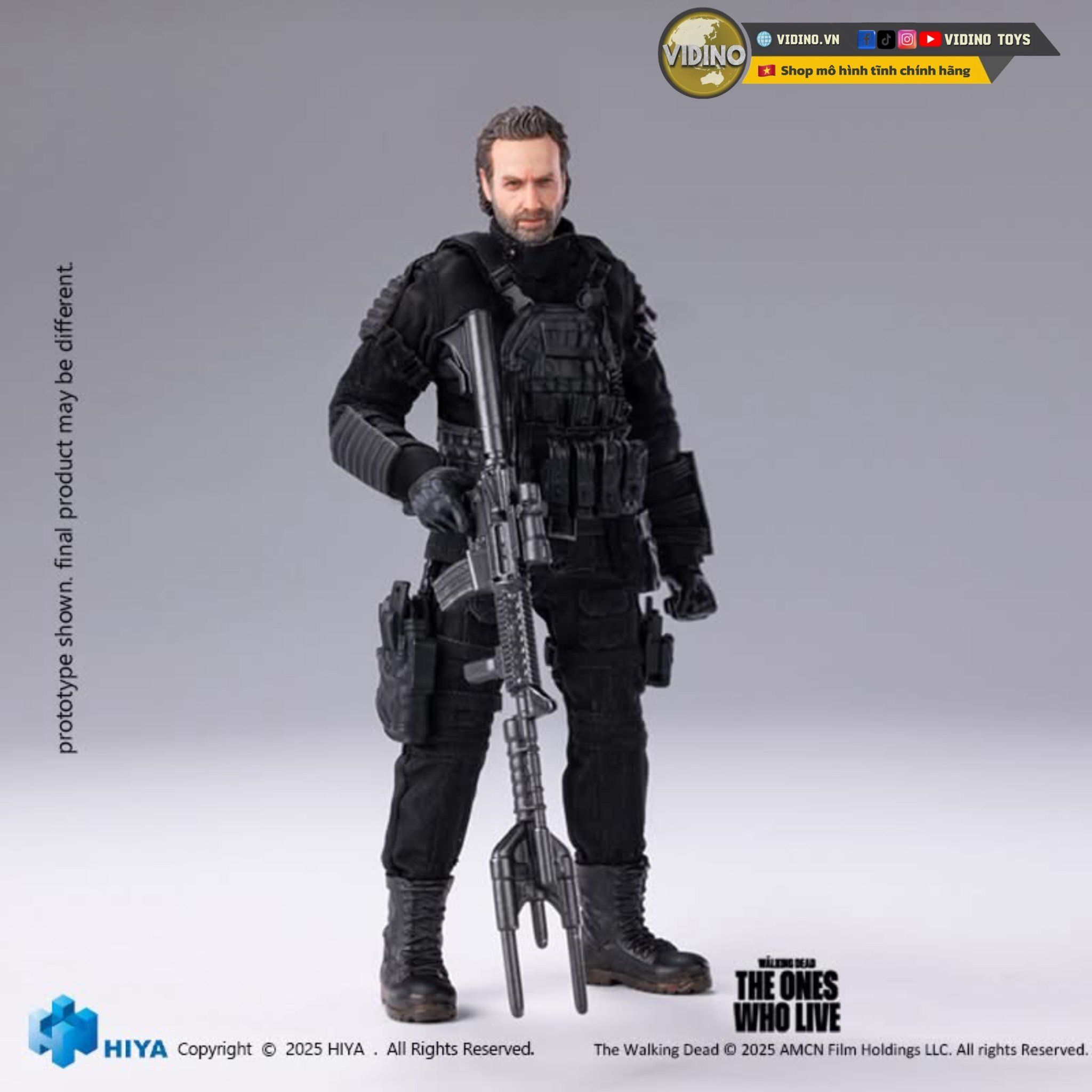  Action Figure Rick Walking Dead Hiyatoys Scale 1/12. 
