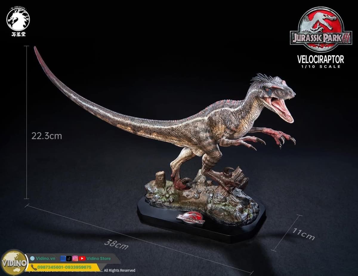  Mô hình Velociraptor bản quyền jurassic park 3 wdragon studio 