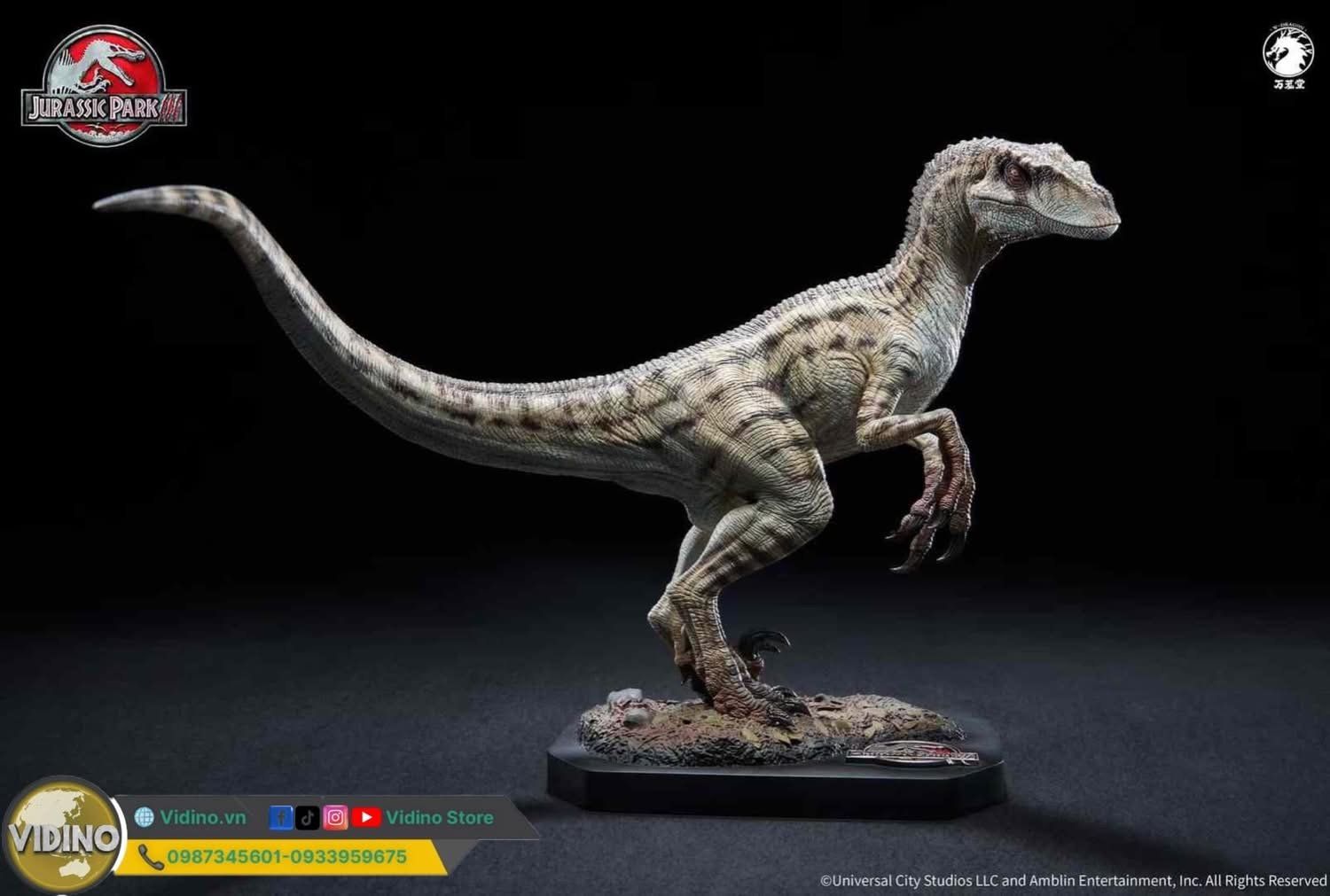  Mô hình Velociraptor bản quyền jurassic park 3 wdragon studio 