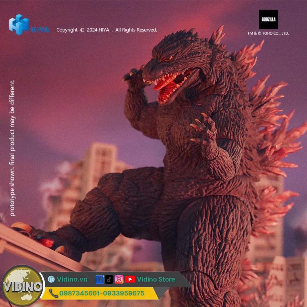  Mô hình Godzilla 2000.( Millennium1999) hiyatoys 