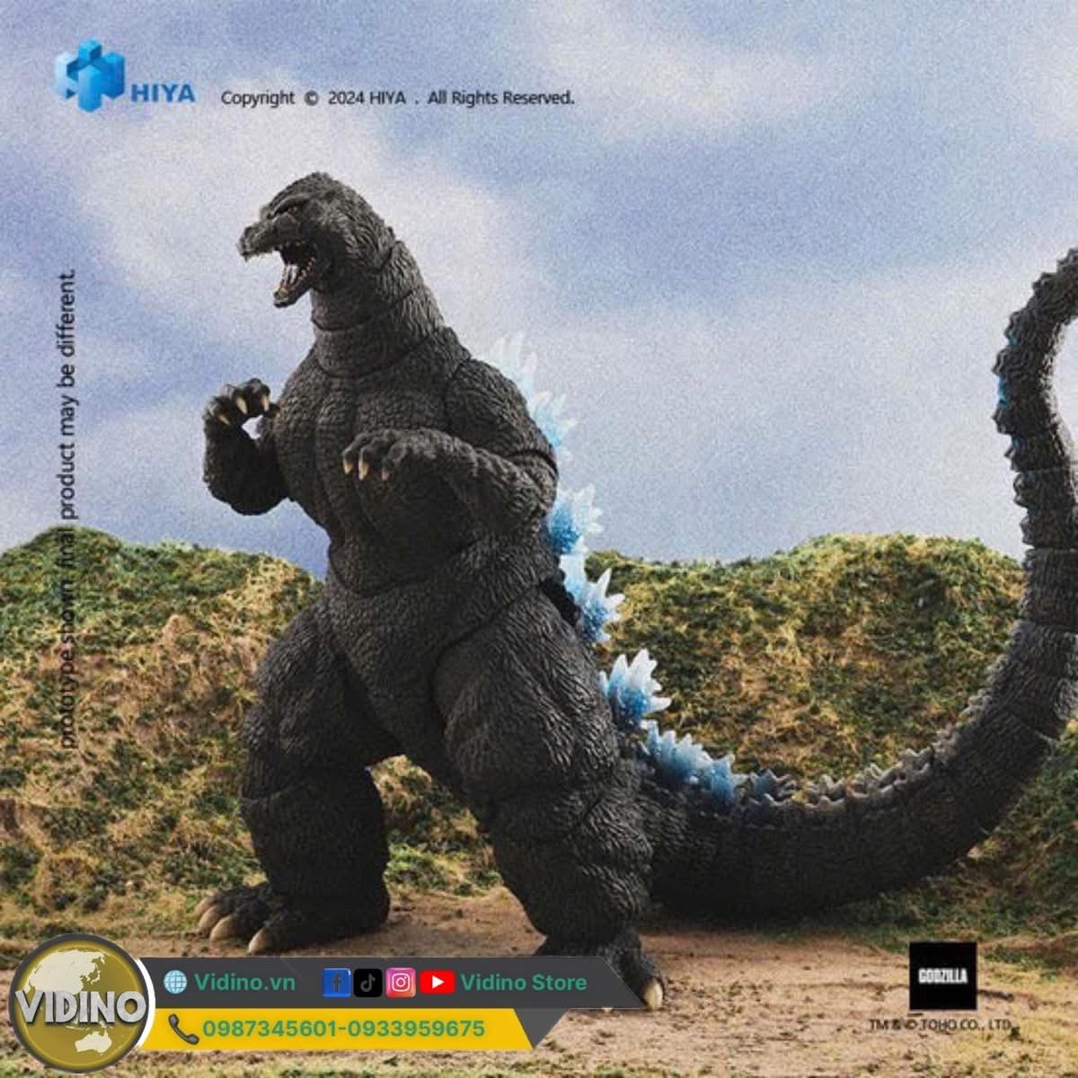  Mô hình Godzilla 1991 heat ray Hiya toys chính hãng 