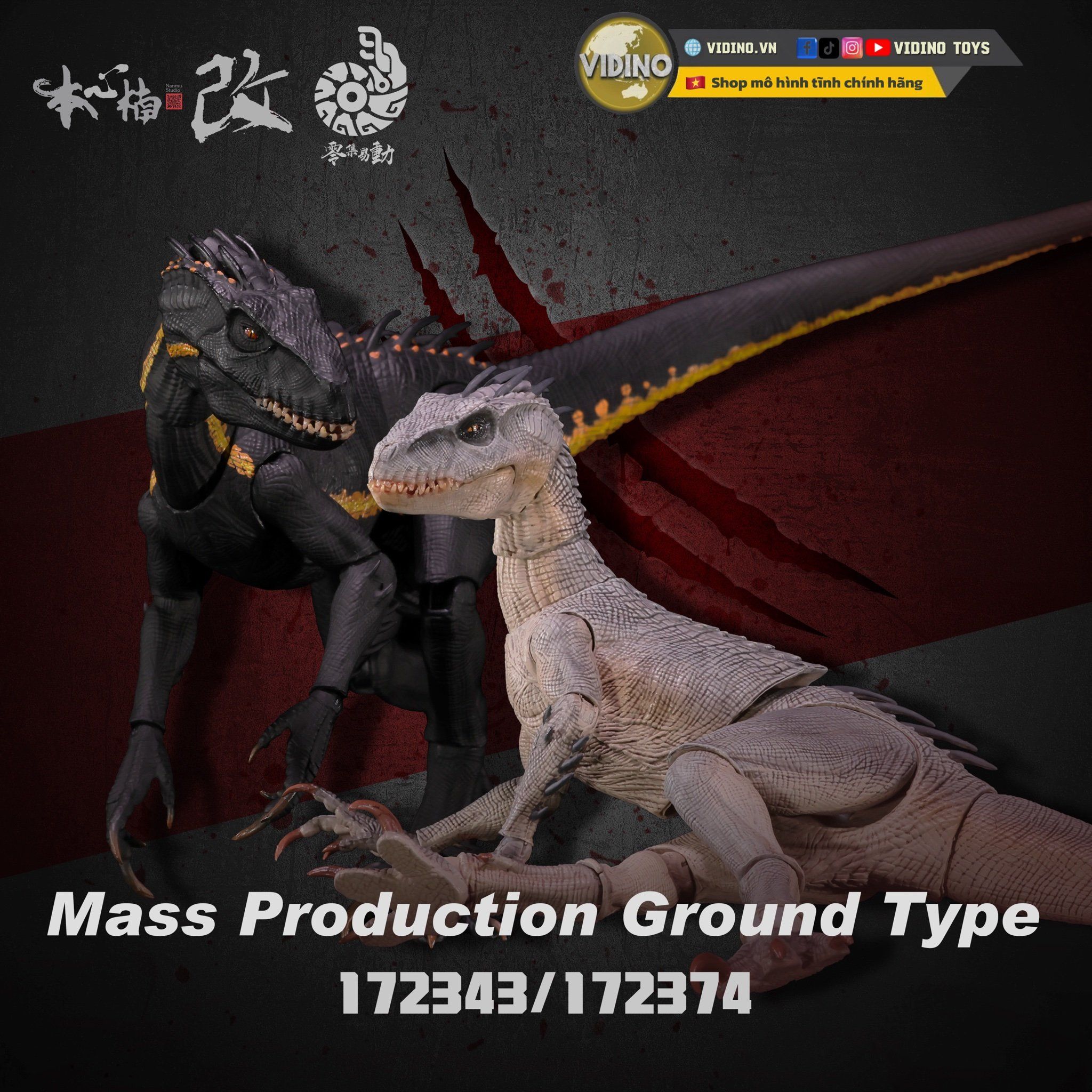  Mô hình khủng long indoraptor Nanmu benxin studio. 