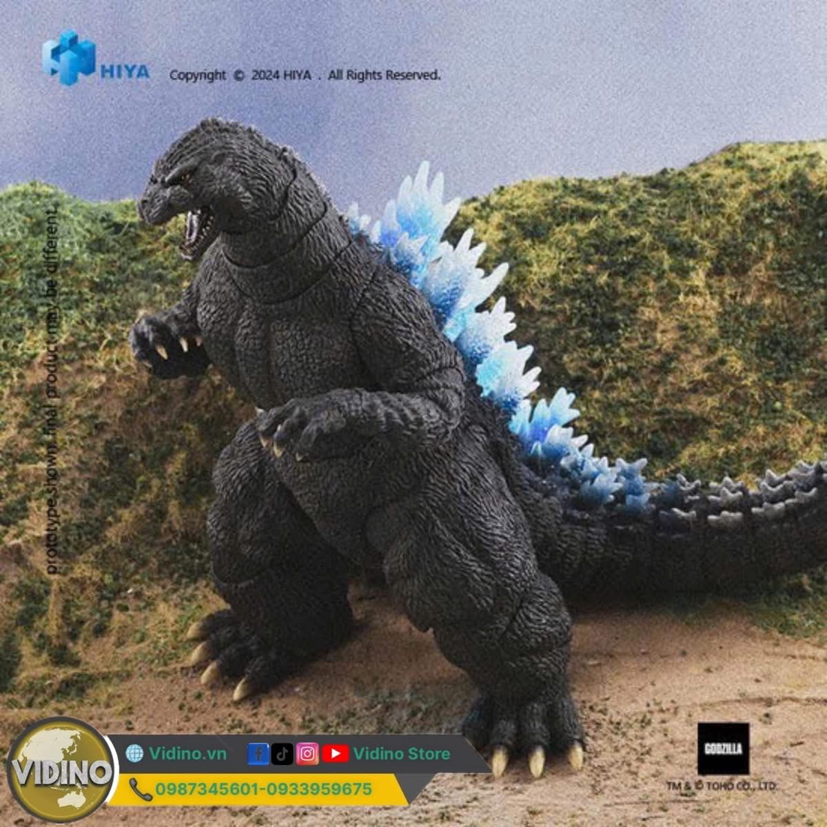  Mô hình Godzilla 1991 heat ray Hiya toys chính hãng 