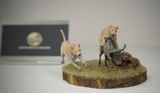  Mô hình động vật set sư tử cái săn linh dương đầu bò tỷ lệ 1/35. 