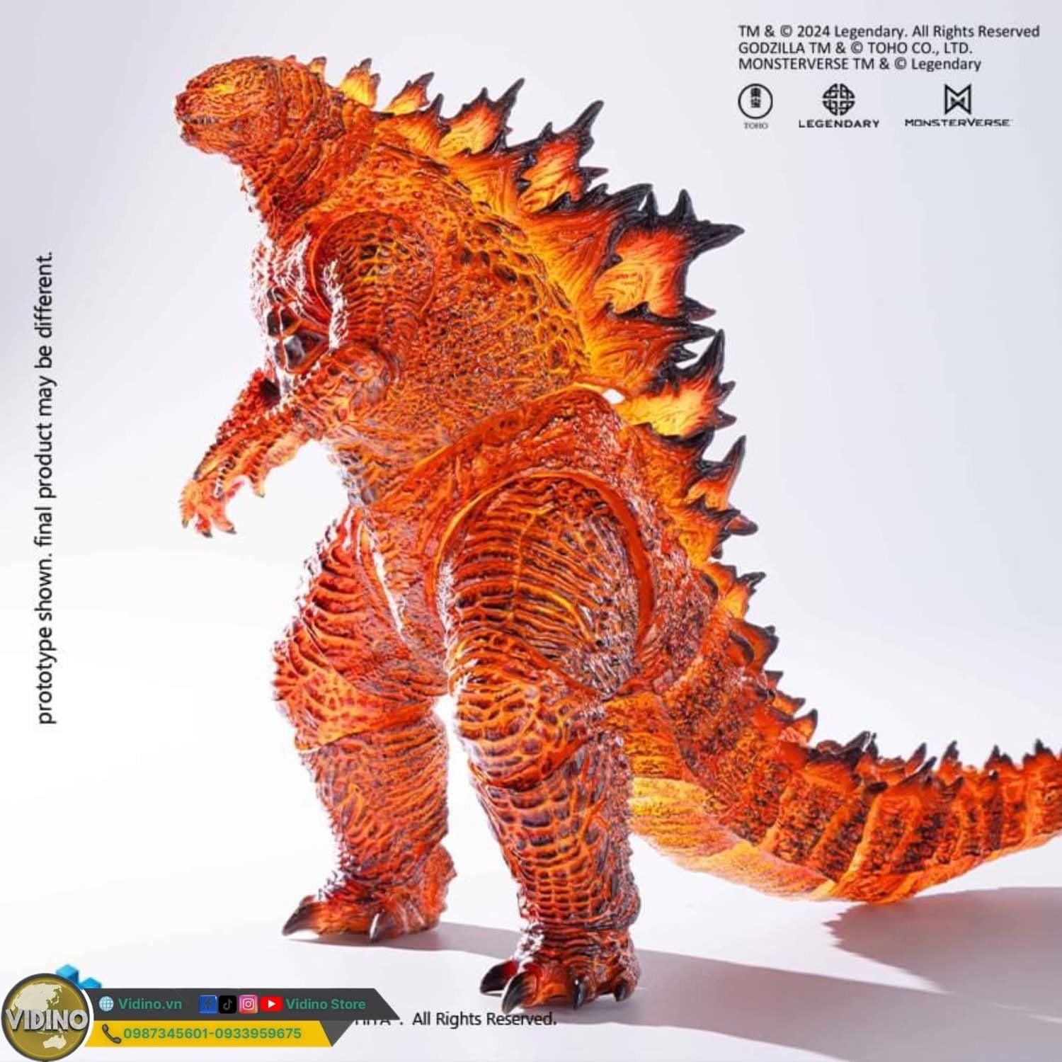  Mô hình Godzilla king of the monster bản burning godzilla battle ver 2019 hiya toys. 