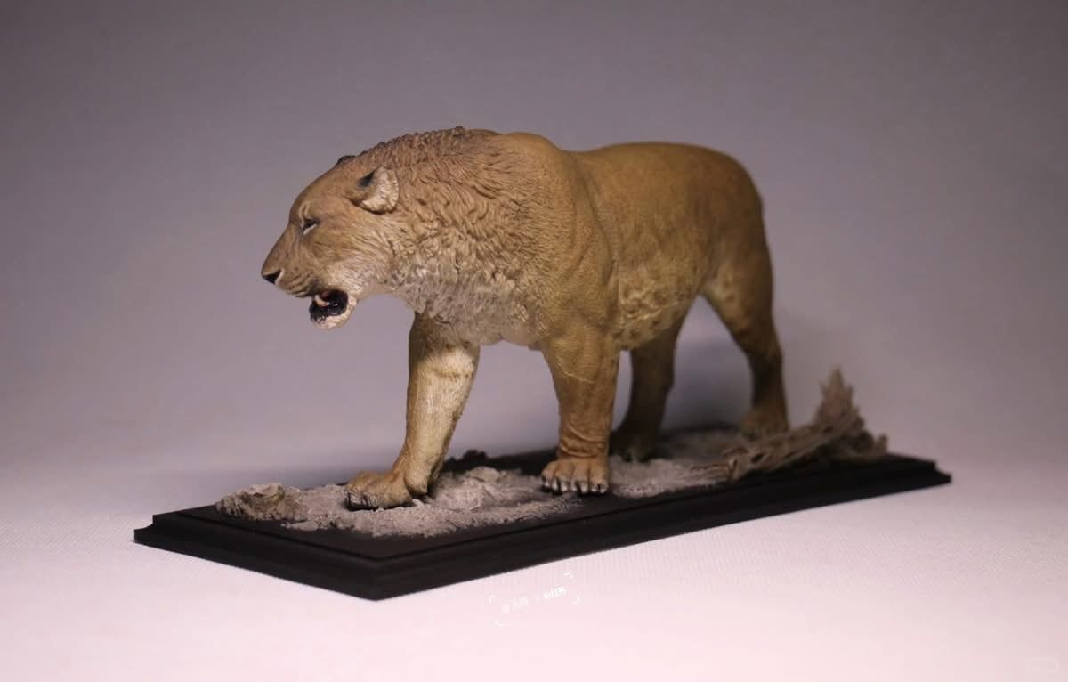  Mô hình động vật tiền sử sư tử mỹ- Panthera atrox De clay studio. 